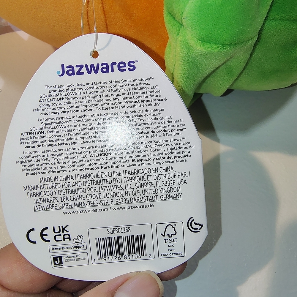 Squishmallows Caroleena The Carrot Easter Plush New - Picture 5 of 8